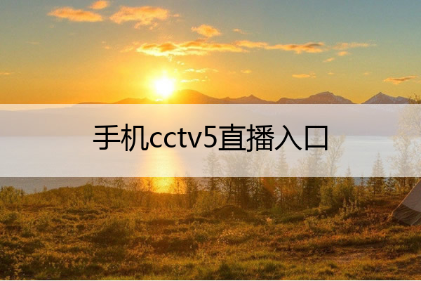 手机cctv5直播入口 cctv5在手机线直播观看