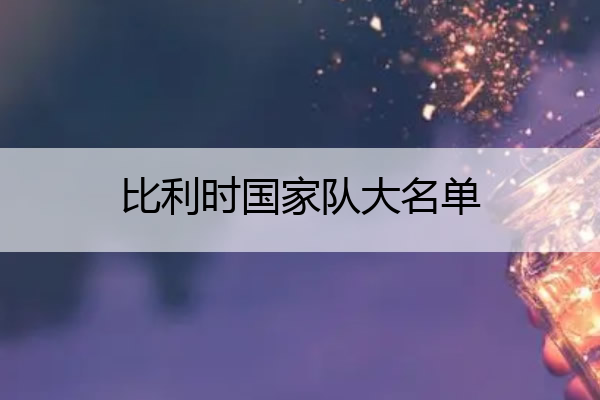 比利时国家队大名单 比利时国家队大名单 特德斯科